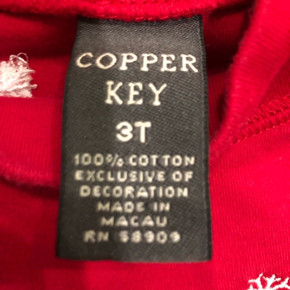 Christmas Dogs embroidered appliqué Top Dillard’s Copper Key - Picture 3 of 5